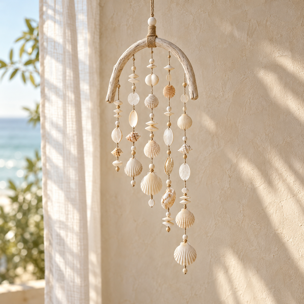 Arched shell hanging; generated design illustration