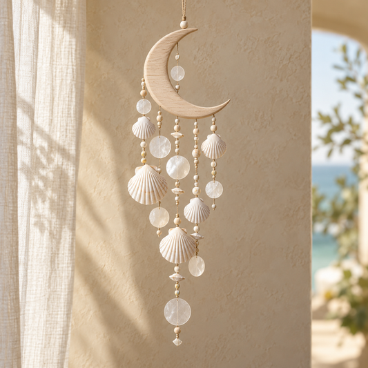 Crescent shell mobile; generated design illustration